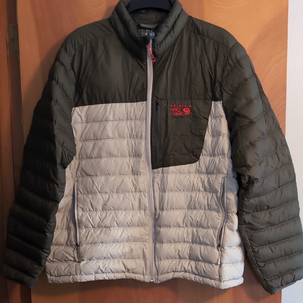 Mountain Hardwear Olive and Cream Quilted Jacket